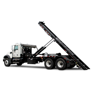Roll-off truck hydraulic cylinders for container hoist systems