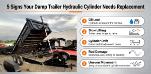 5 signs a dump trailer hydraulic cylinder needs replacement
